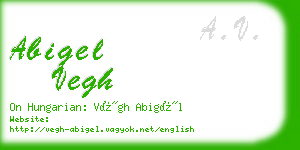 abigel vegh business card